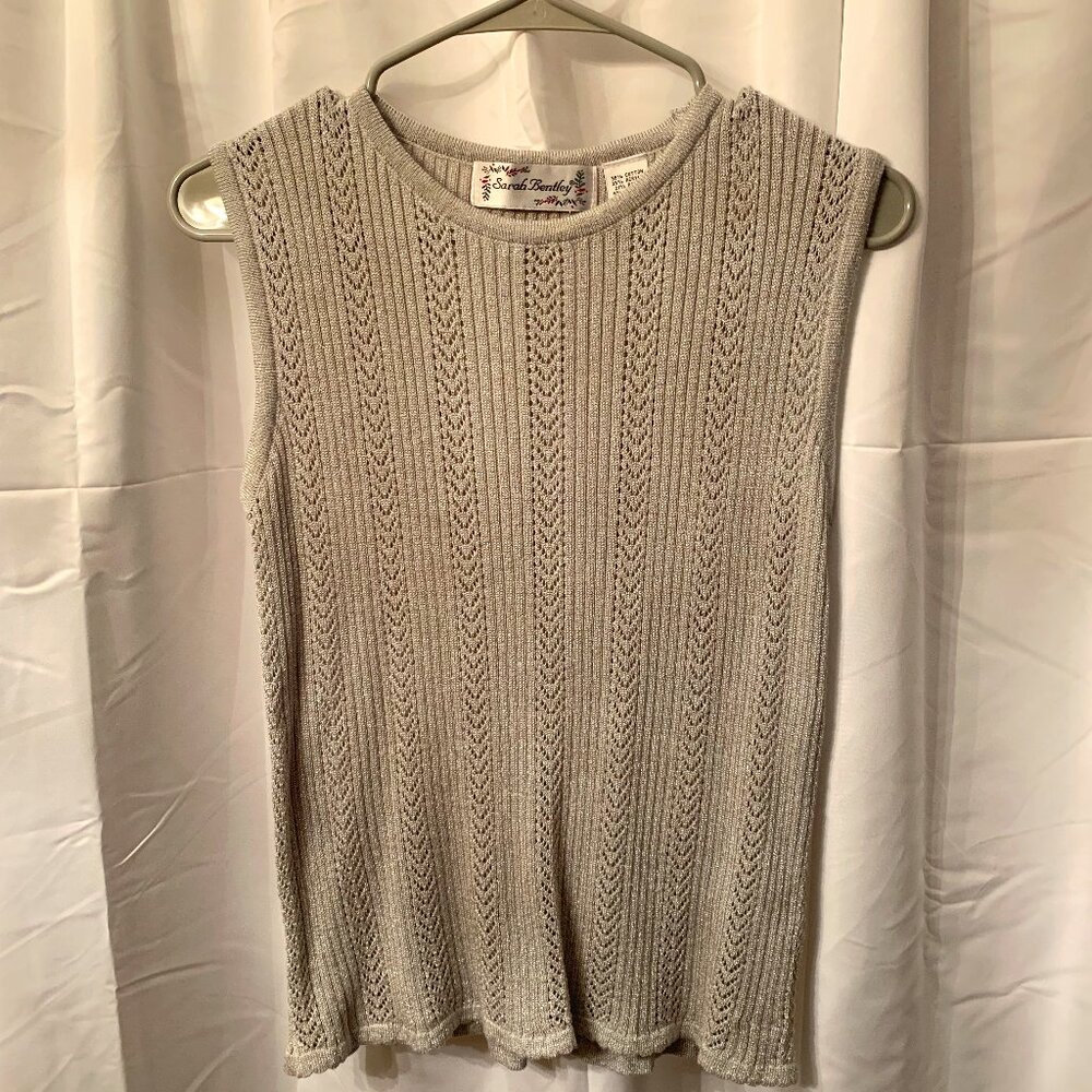 Sarah Bentley Shell Silver Sweater (SZ S)